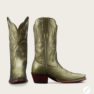 NEW Tecovas Sadie Olive Green Cowhide Cowgirl Boots